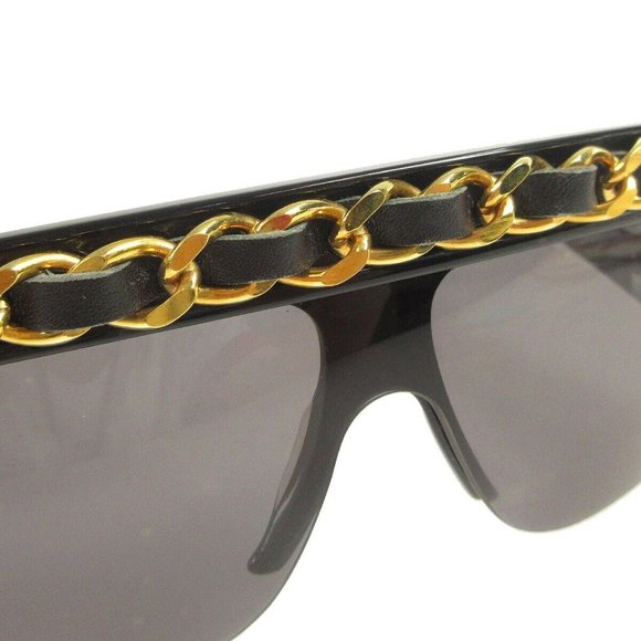 Authenticity guaranteed Chanel Chain Sunglasses Black Eyewear - Picture 3 of 6
